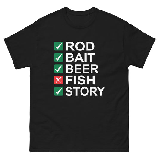 "Fishing Check List" - Men's classic tee