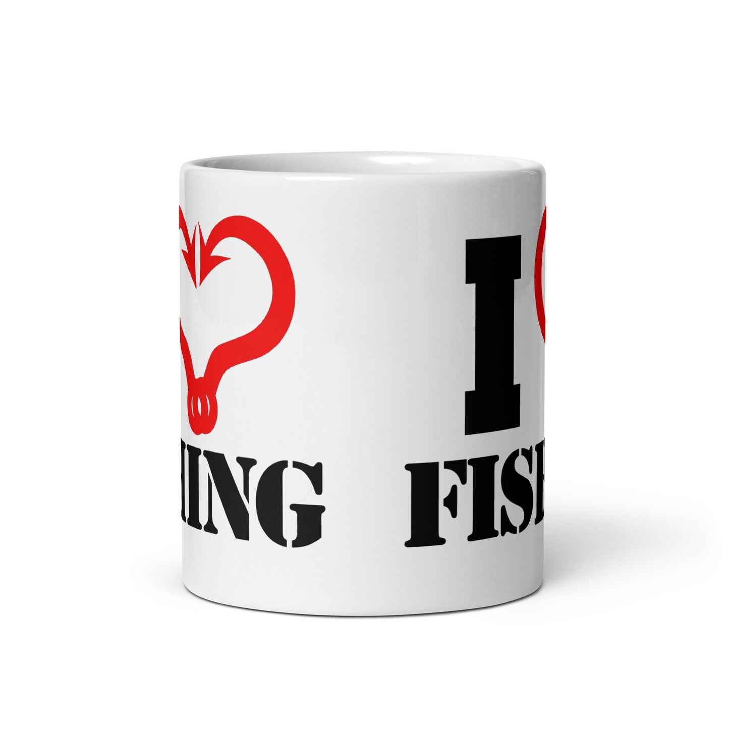 "I Love Fishing" - White glossy mug