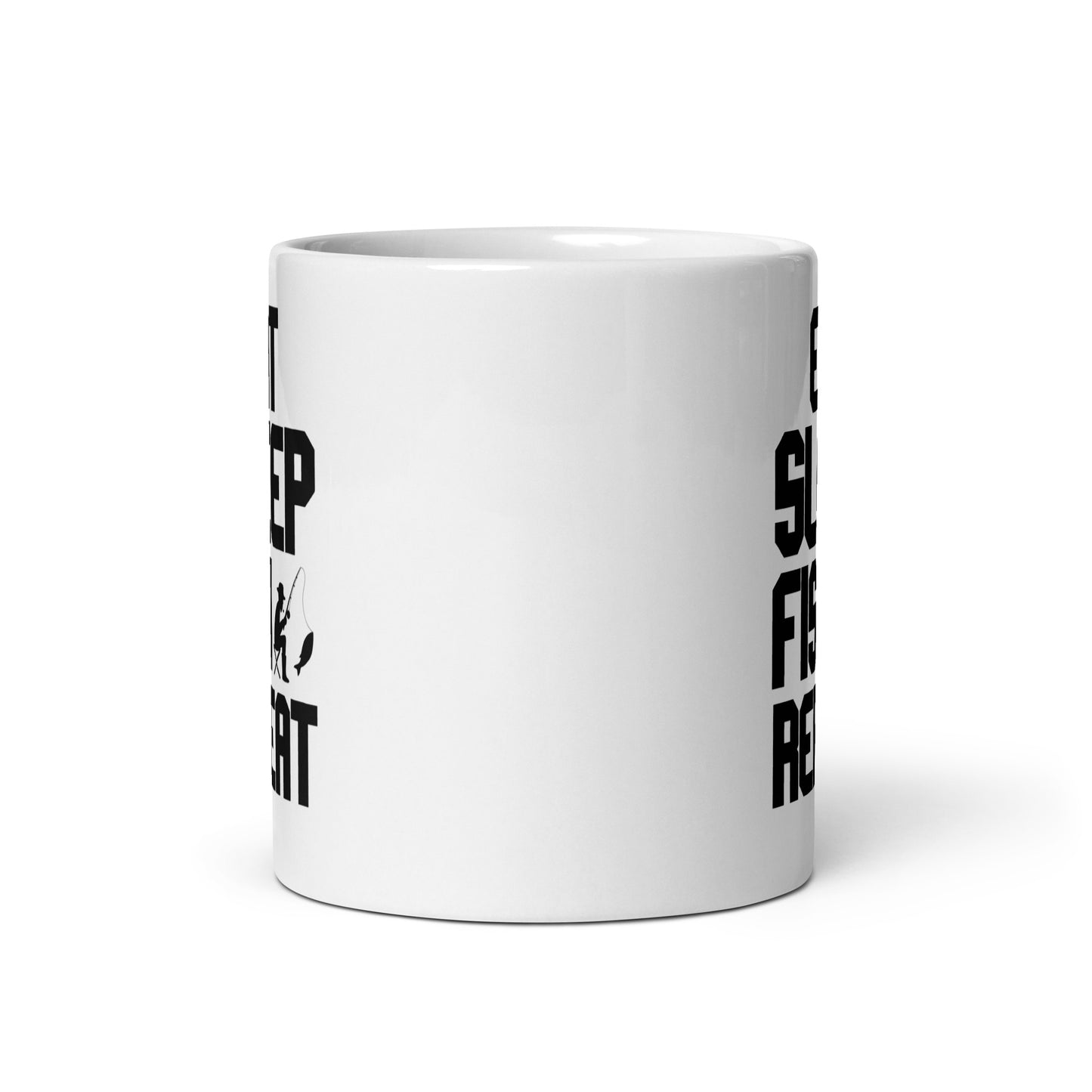 "Eat Sleep Fish" - White glossy mug