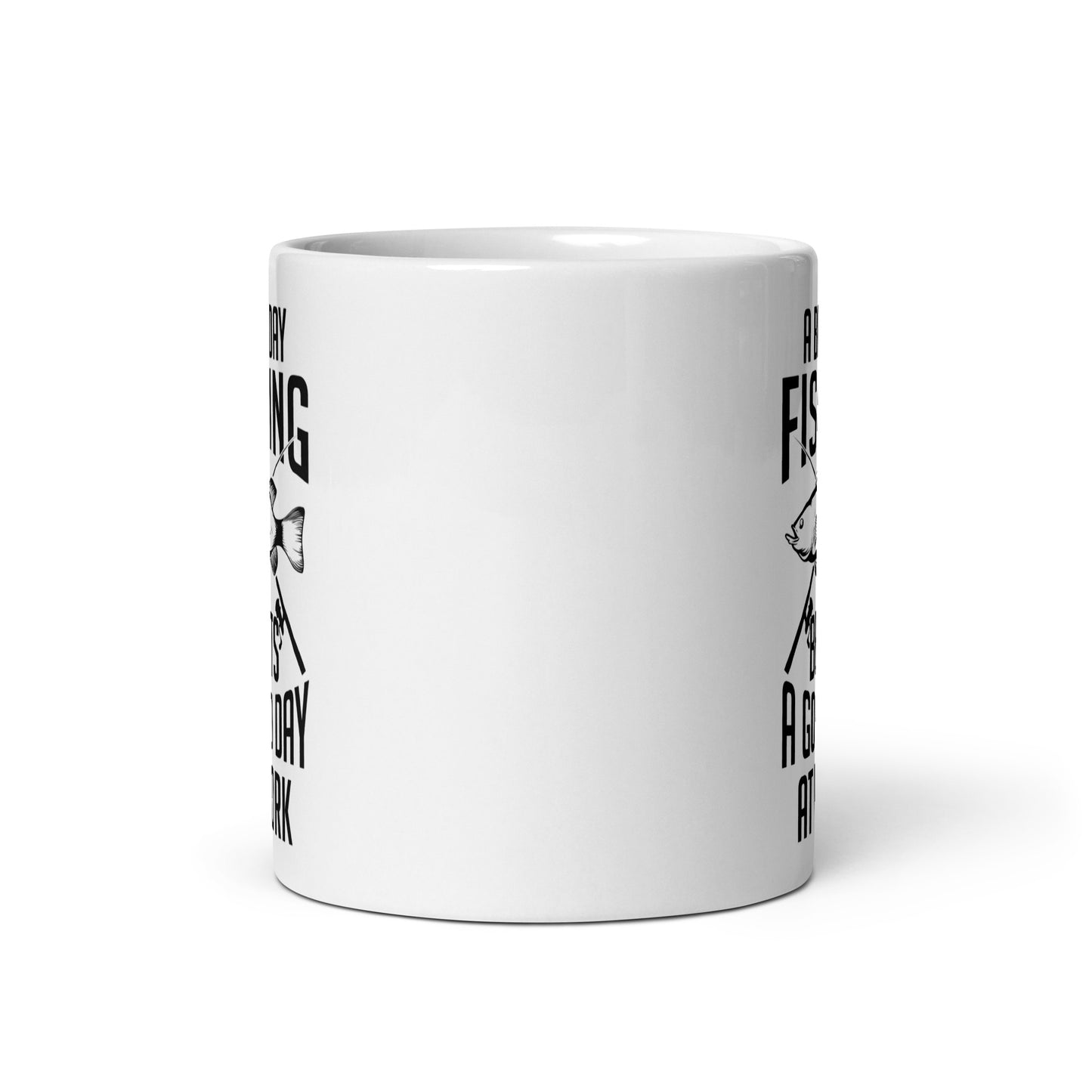 "A Bad Day Fishing" - White glossy mug