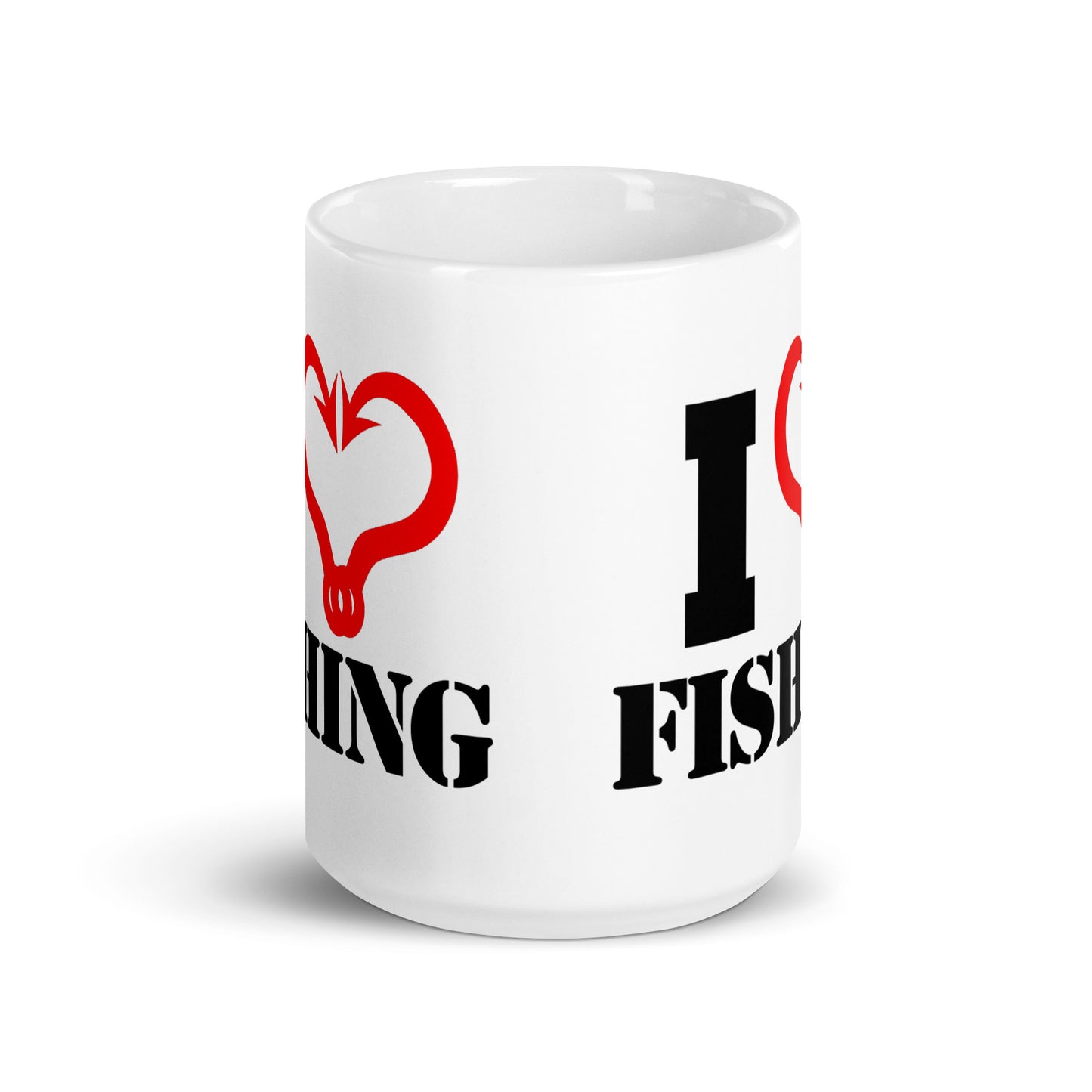 "I Love Fishing" - White glossy mug